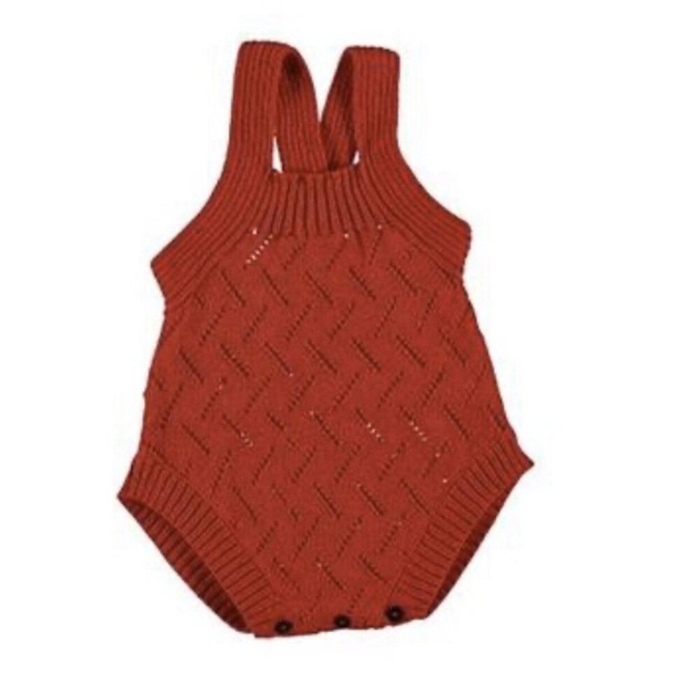 Pequeno Tocon Red Knit Romper